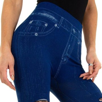Ital-Design Leggings Damen Freizeit Stretch Jeggings in Blau