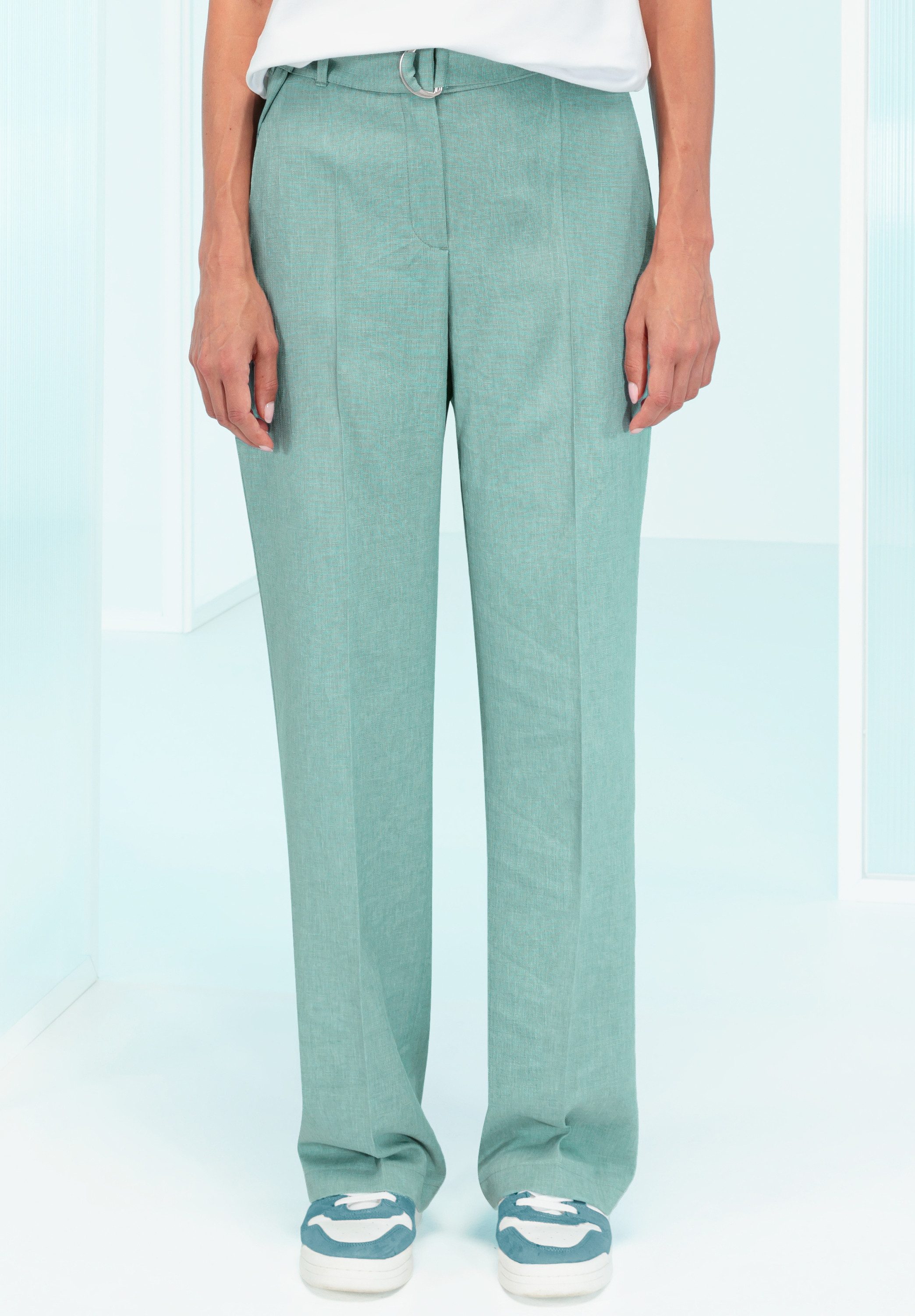 bianca Stoffhose PARIGI in angesagter Trendfarbe 'jade'
