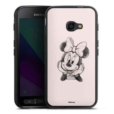 DeinDesign Handyhülle Minnie Mouse Offizielles Lizenzprodukt Disney Minnie Posing Sitting, Samsung Galaxy Xcover 4 Silikon Hülle Bumper Case Handy Schutzhülle