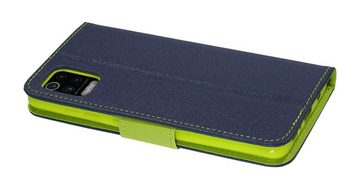 cofi1453 Handyhülle cofi1453® Buch Tasche "Fancy" kompatibel mit LG, Kunstleder Schutzhülle Handy Wallet Case Cover mit Kartenfächern, Standfunktion Schwarz