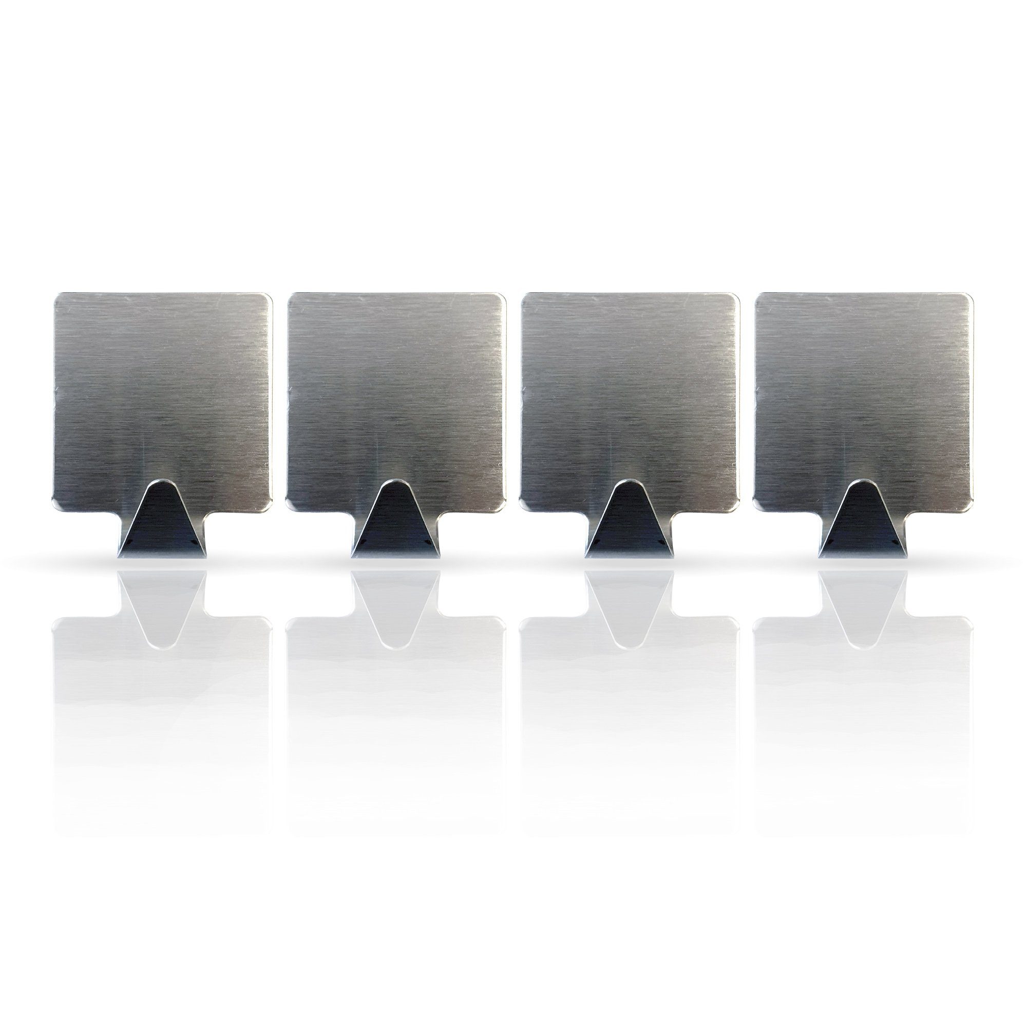 Bestlivings Wandhaken Wandhaken Edelstahl, selbstklebend, 4er, Badezimmer, Türen, Duschen, Badewannen, Vorhänge, Küche, (4-St), Silber aus Edelstahl, Rostfrei Aufhänger Bilderhaken ohne Bohren