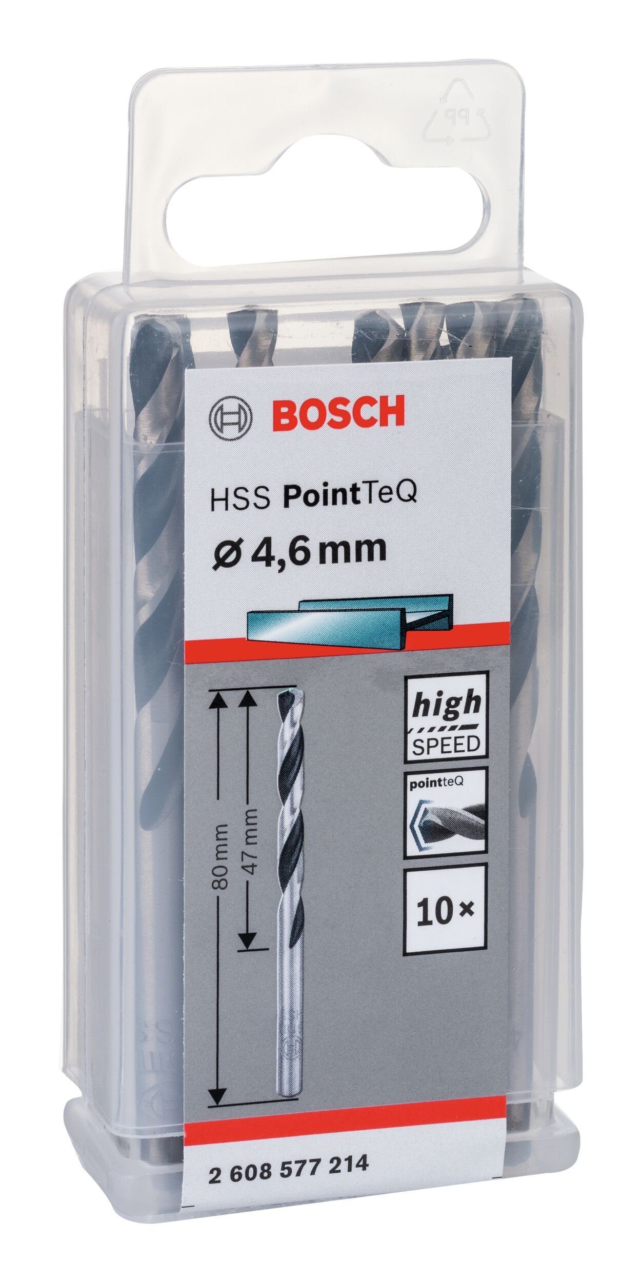 - HSS Metallspiralbohrer 338) 10er-Pack Stück), PointTeQ - Metallbohrer, 4,6 (10 mm BOSCH (DIN