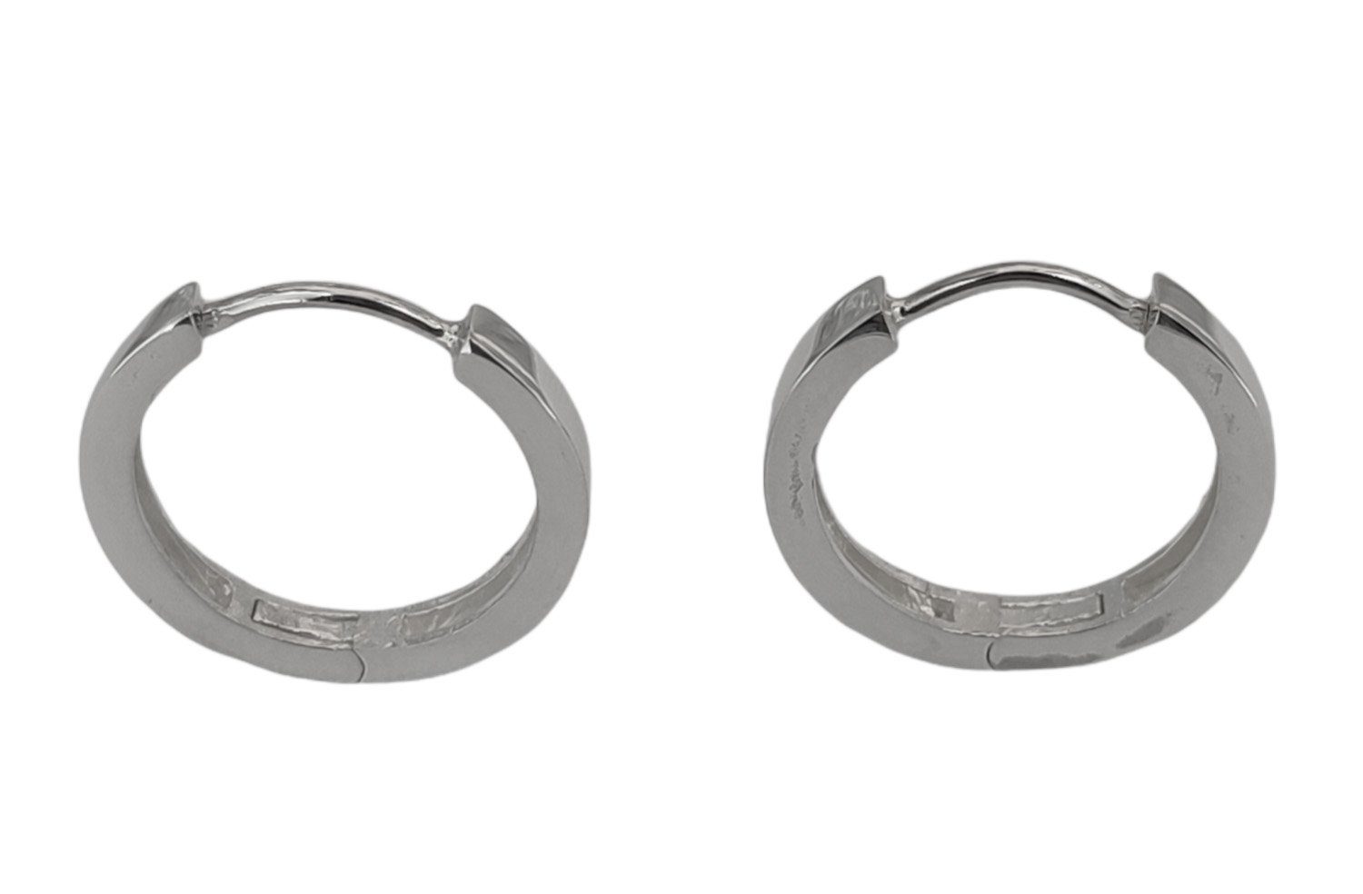 Kiss of Leather Ohrring-Set Klappcreole 20mm 925 Silber Kreolen Ohrringe Ohr Paarpreis