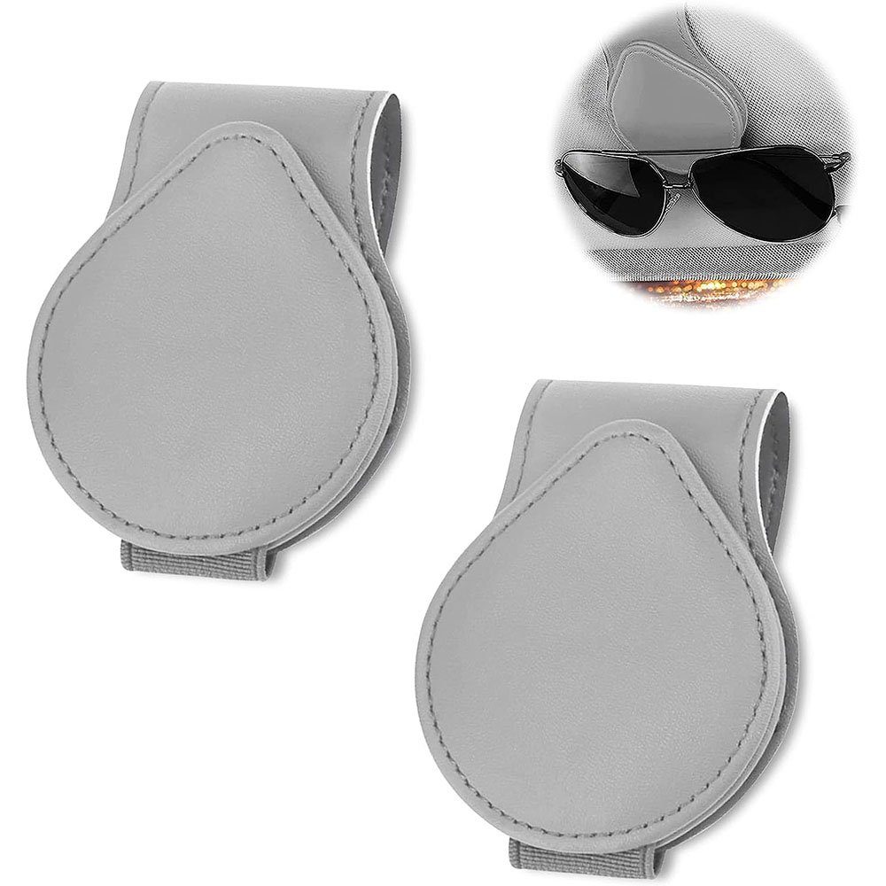 Magnetischer Sonnenbrillenhalter, Brillenbügel Clip für Auto Sonnenblende,  Stofftasche, Auto Zubehör