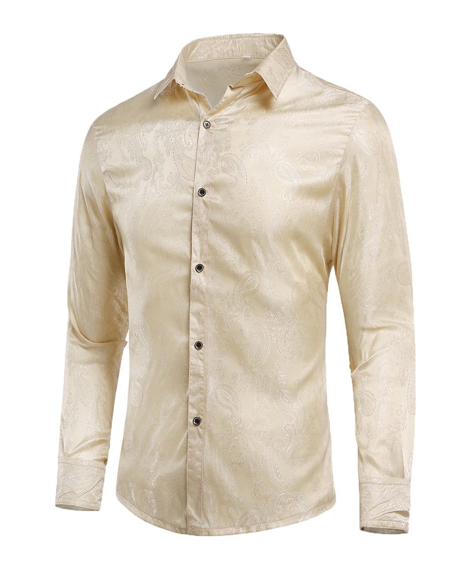 Allthemen Langarmhemd mit floralem Muster dünnes günstig online kaufen