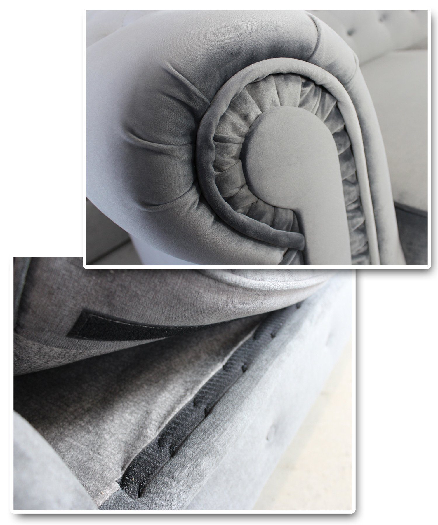 Sofnet Ohrensessel Asti 1, Chesterfield Sessel, Sofagarnitur, Glamour Couch