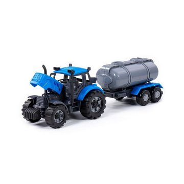 Polesie Spielzeug-Auto Spielzeug Traktor Jauchewagen, 91550 mit Anhänger bewegliche Motorhaube
