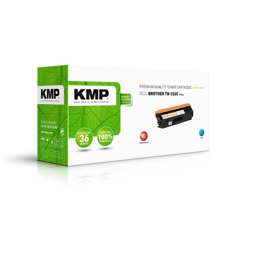KMP Tonerkartusche 1 Toner B-T62 ERSETZT Brother TN-326 - cyan, (1-St)