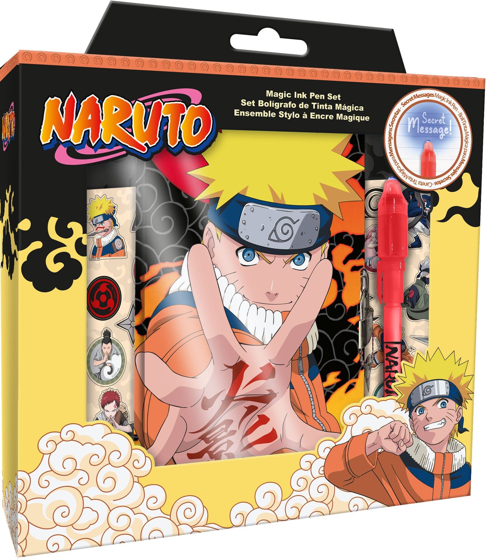 Joy Toy Tagebuch Naruto Tagebuch Set mit Schloss, mit angebrachtem Schloß