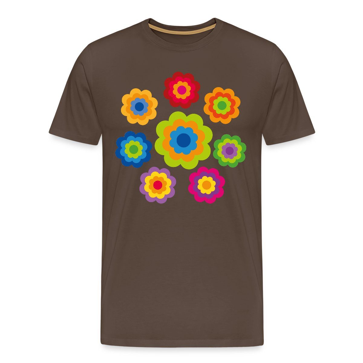 Spreadshirt T-Shirt 70er Jahre Hippie Flower günstig online kaufen