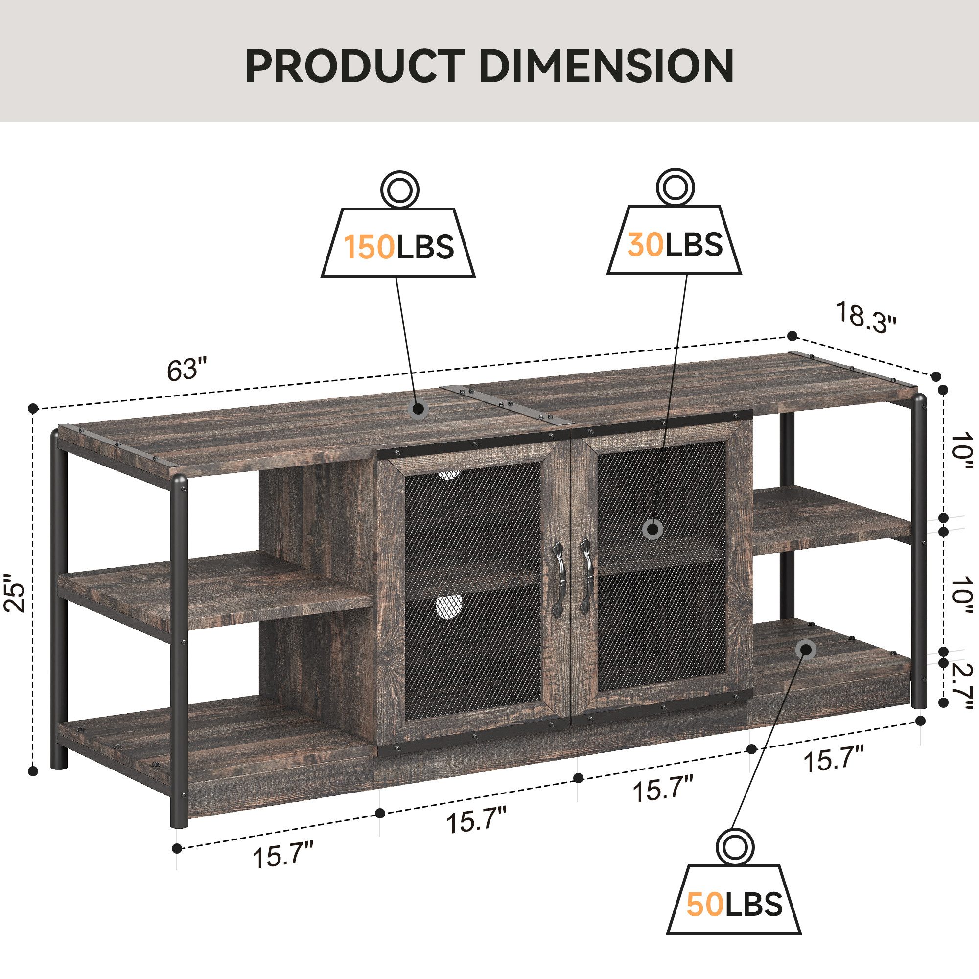 GarveeMore TV-Schrank Lowboard für Fernseher bis günstig online kaufen