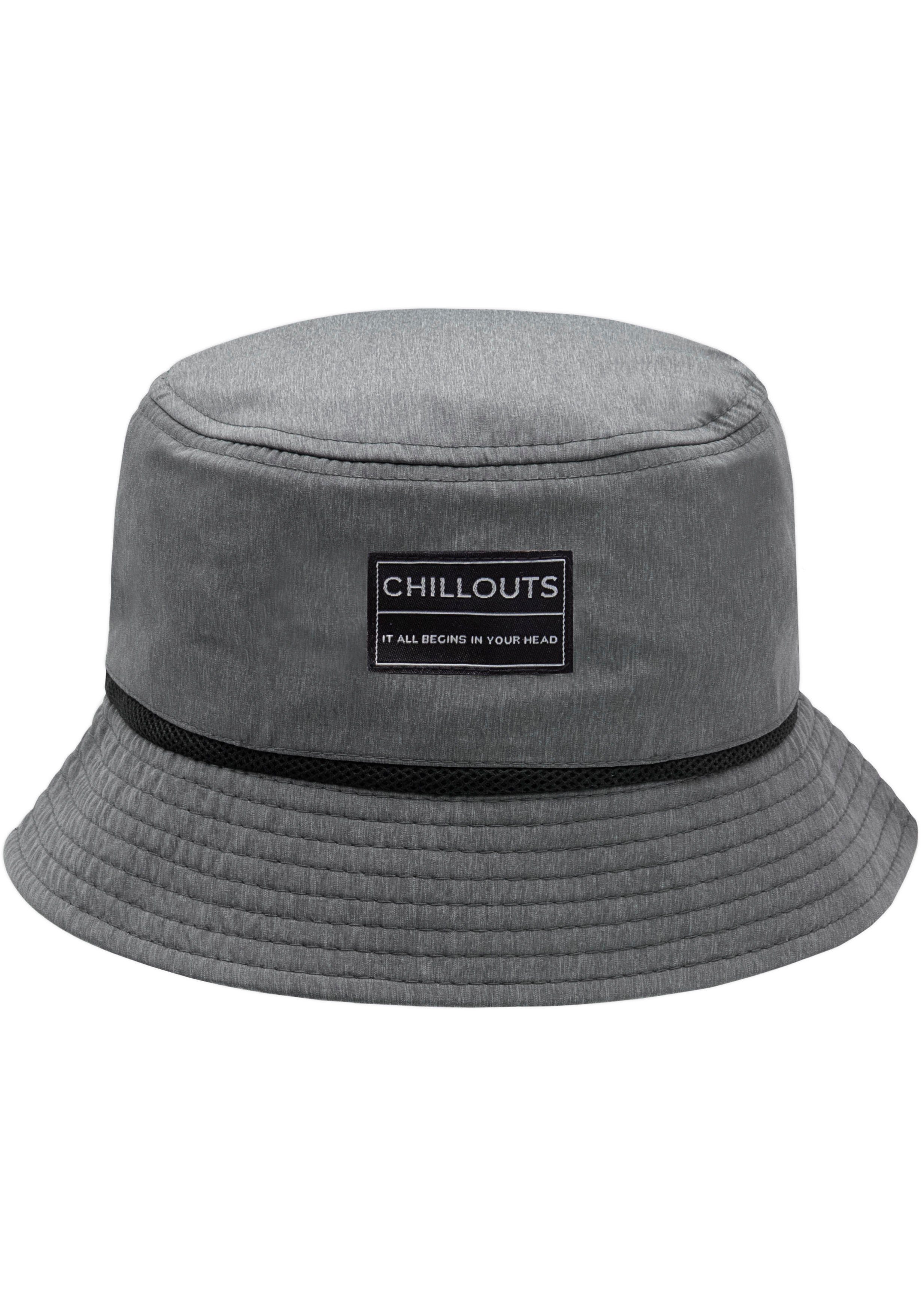 chillouts Fischerhut Tivoli mit grau Logo-Patch Hat