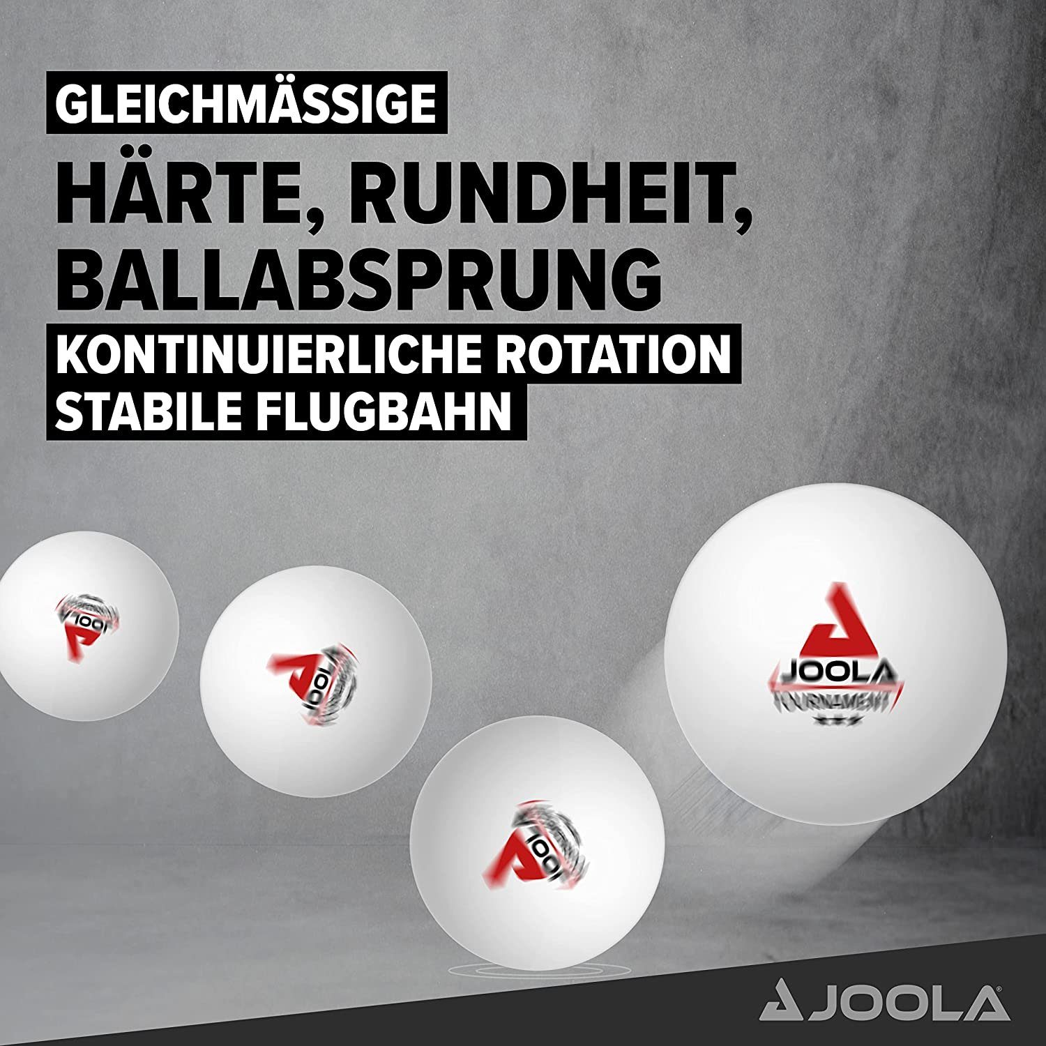 Joola Tischtennisball Tischtennisbälle TOURNAMENT*** 40+ WH CT24, Tischtennis Bälle Tischtennisball Ball Balls