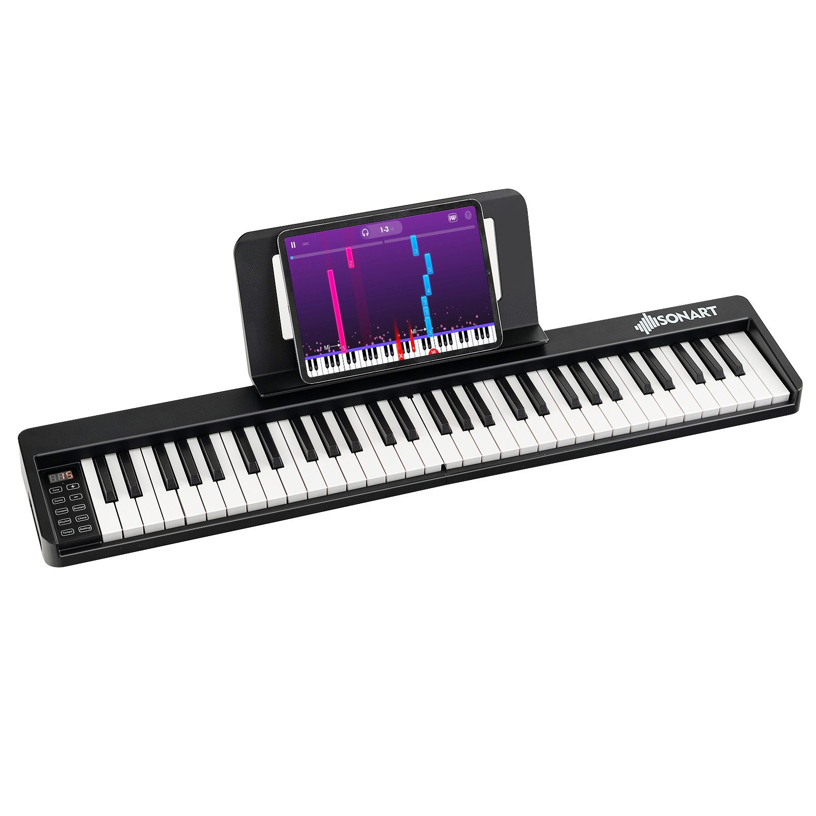 COSTWAY Home-Keyboard 61 Tasten Digitalpiano, mit 128 Töne & Rhythmen