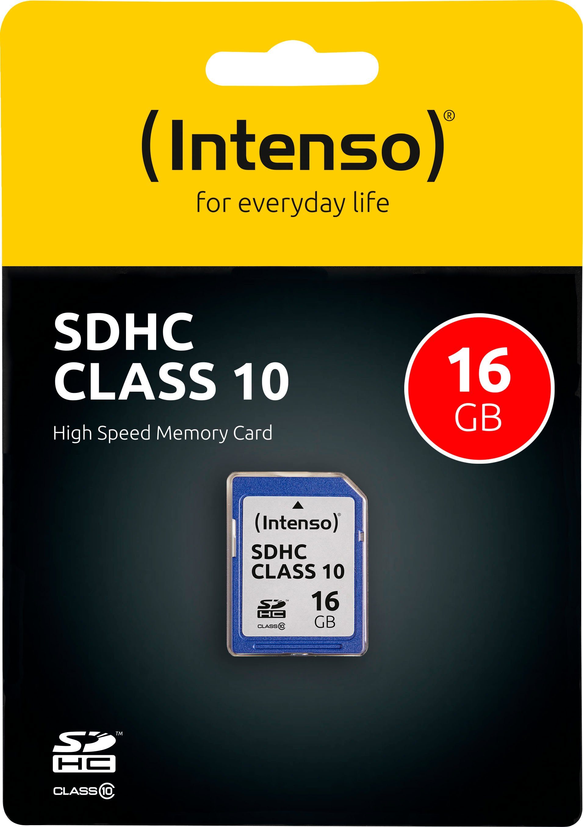 Intenso SDHC Class 10 Speicherkarte (16 GB, Class 10)