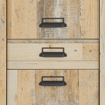 Lomadox Küchenzeile SHELTON-61, Küchen Set in Old Style hell anthrazit mit Spülschrank offen