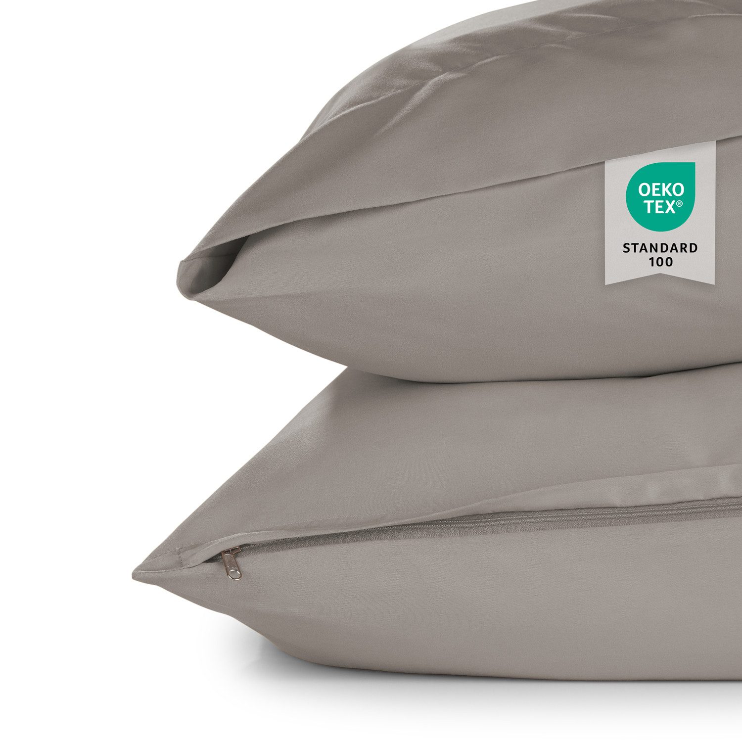 Blumtal Kissenbezüge aus gebürstetem Mikrofaser-Gewebe - Oeko-TEX zert. Kissenbezüge, (2 Stück), mit Reißverschluss oder Verschlusslasche