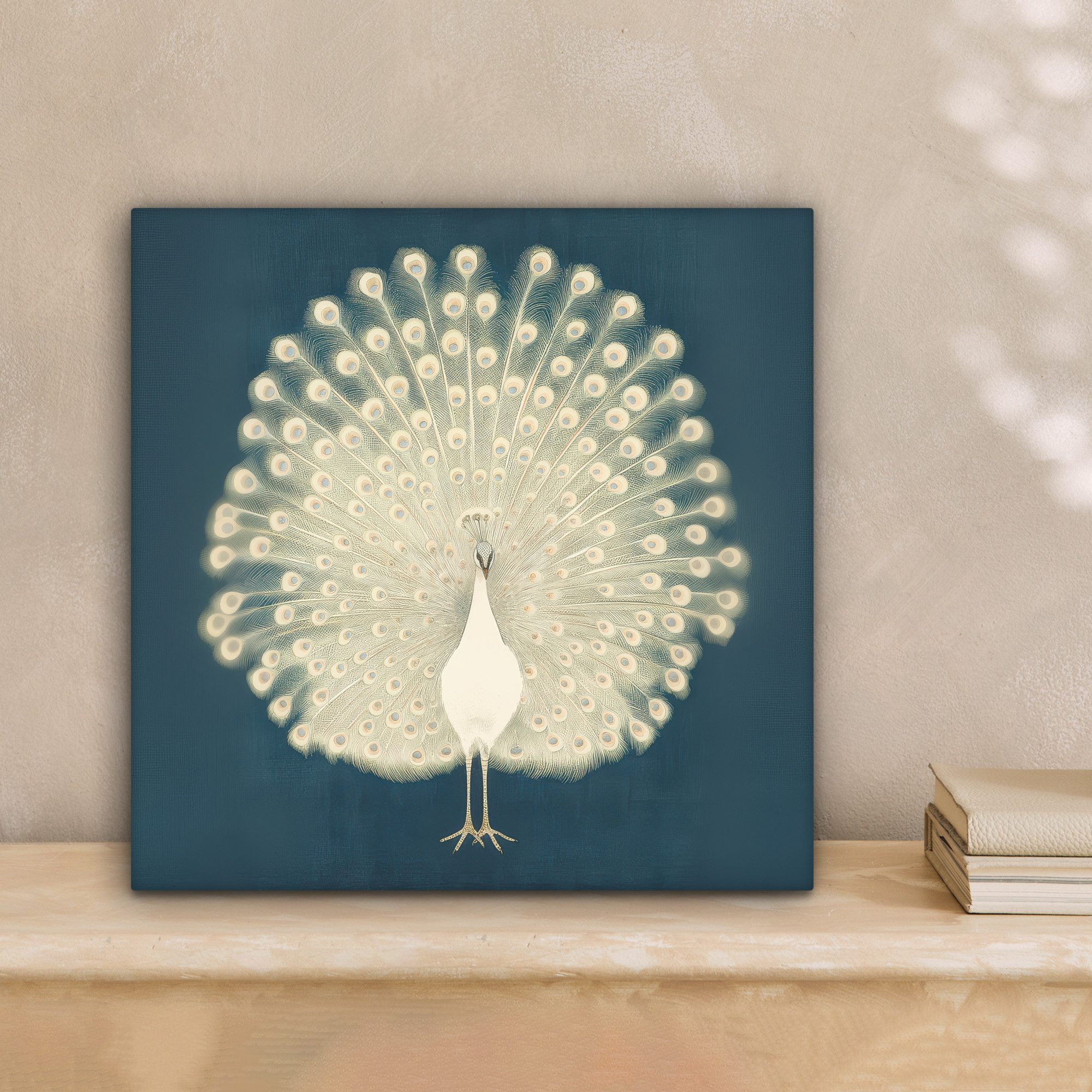 OneMillionCanvasses® Leinwandbild Vogel - Blau - Vintage, Fotodruck (1 St), günstig online kaufen
