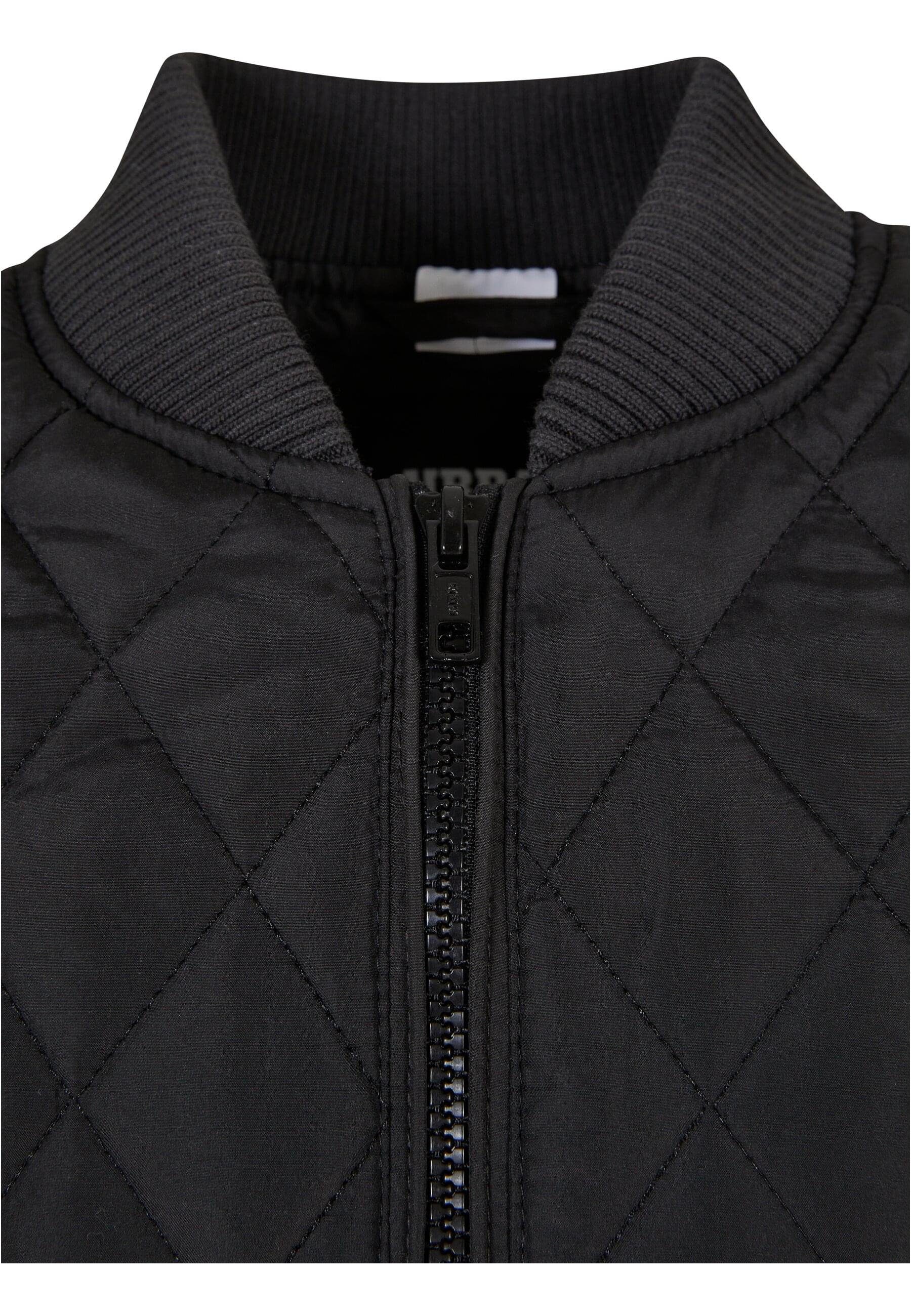 URBAN CLASSICS Jacket Damen Quilt black Nylon Outdoorjacke Diamond (1-St) Girls