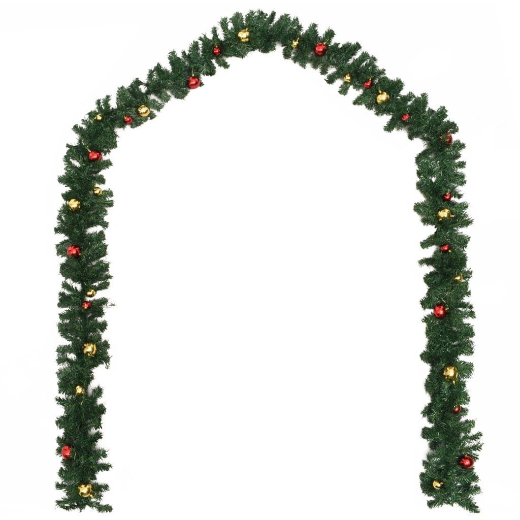 furnicato Weihnachtsbaumkugel Weihnachtsgirlanden mit 4 270 Stk. cm Grün Kugeln PVC