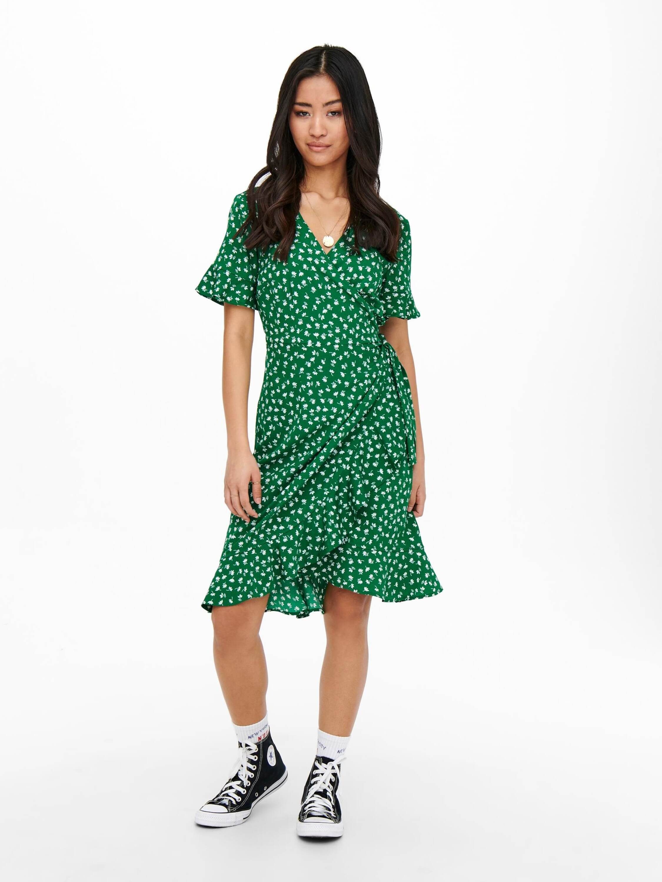 ONLY Sommerkleid Olivia (1-tlg) Wickel-Design