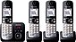 Panasonic »KX-TG6824GB« Schnurloses DECT-Telefon (Mobilteile: 4, Nachtmodis, Freisprechen, Anrufbeantworter), Bild 1