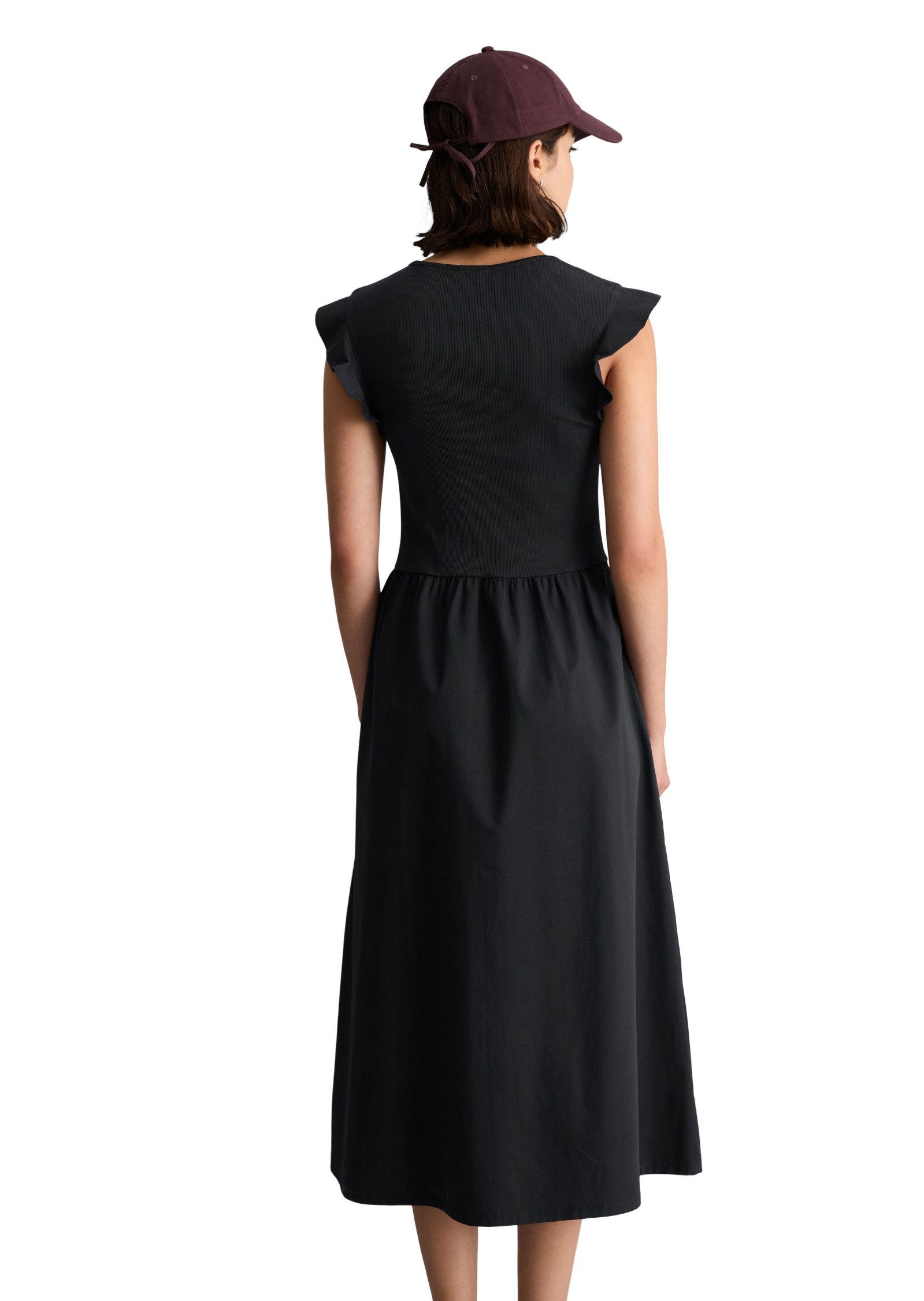 Marc O'Polo DENIM Jerseykleid mit Baumwoll-Popelinerock – Bild 3 von 5