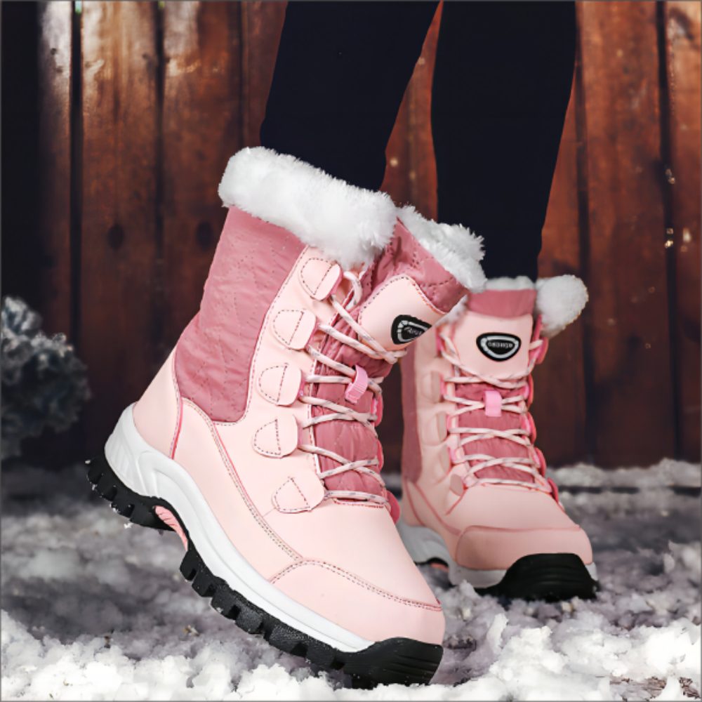 HUSKSWARE Schneeschuhe (Outdoor-Schneestiefel, Warme Stilvoll schön und Warm rutschfest, Wanderschuhe, Rosa und High-Top-Schuhe)