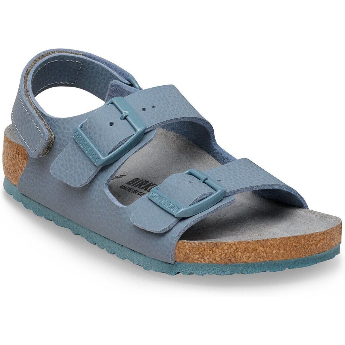 Birkenstock Milano AS Kids Birko-flor D. Soil Triples B.Gray Outdoorsandale Maximaler Halt und Komfort für aktive Kinderfüße, perfekt angepasst