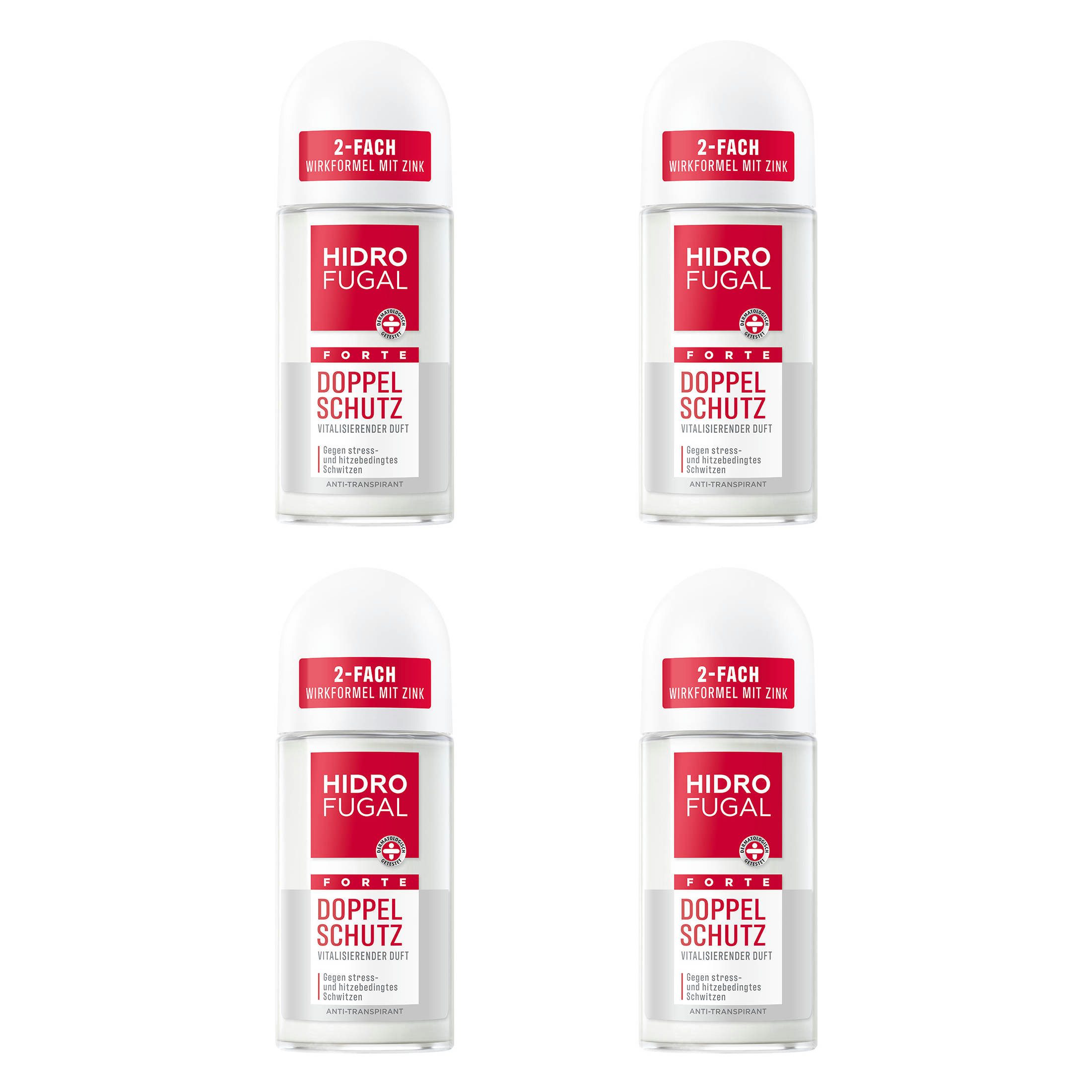 Deo-Roller Forte Doppelschutz stark Anti-Transpirant Schutz 4 x 50ml