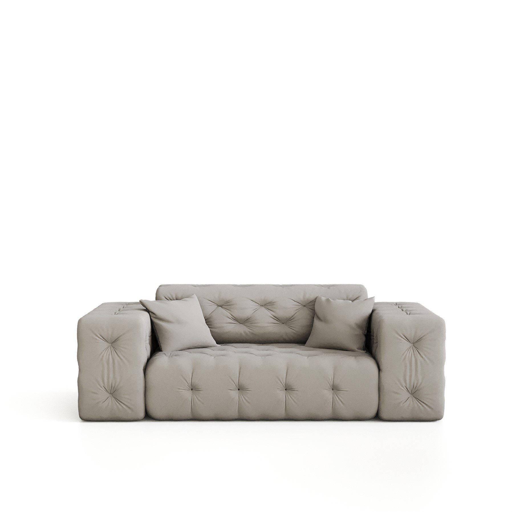 Möbel 2-Sitzer Grau Sofa Sofa Fun Designersofa Stoff CHANTAL in Velvet Opera