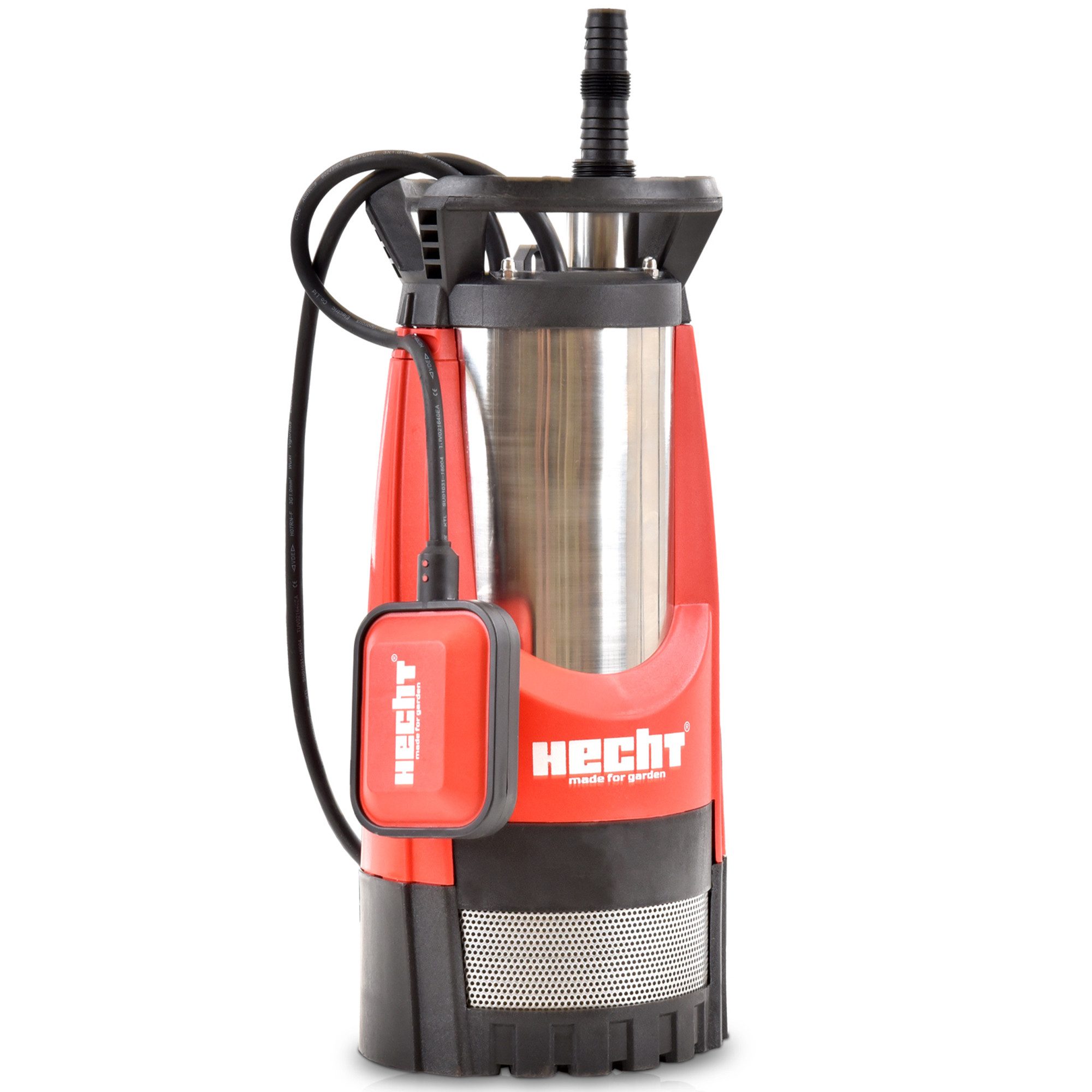 Hecht Schmutzwasser-Tauchpumpe 3122 INOX Edelstahl Klarwasser Automatik 1200 W 5800 l/h (1-tlg), Kellerentwässerung Zisterne Regentonne Teichpumpe