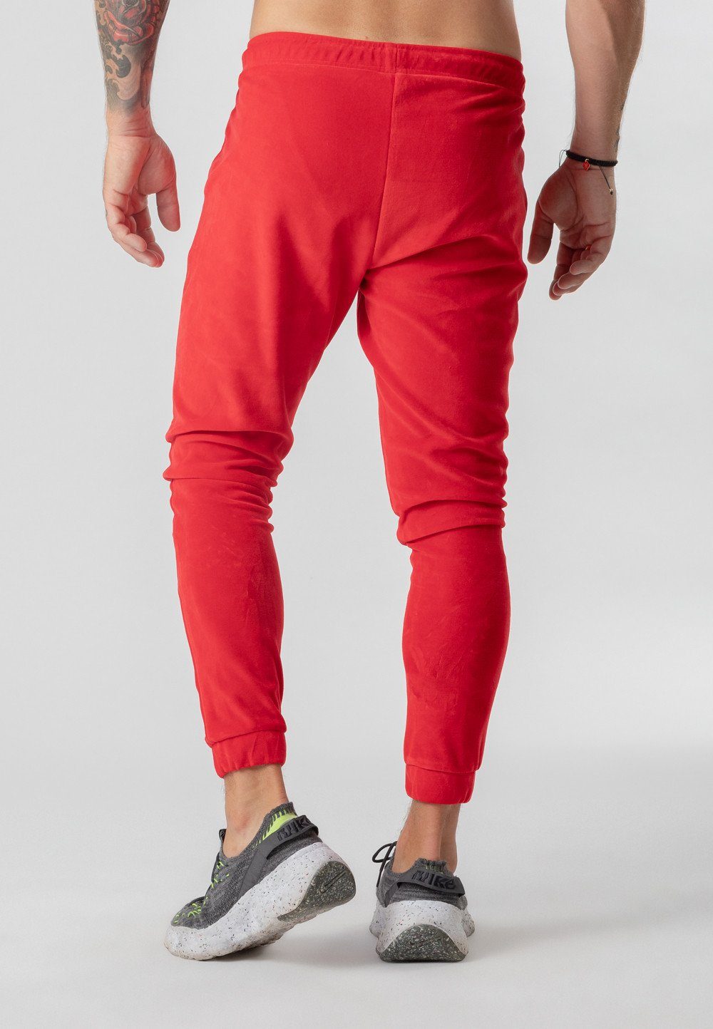 TRES Sweatpants Weiche Rot Homewear Velours-Pants, AMIGOS Herren