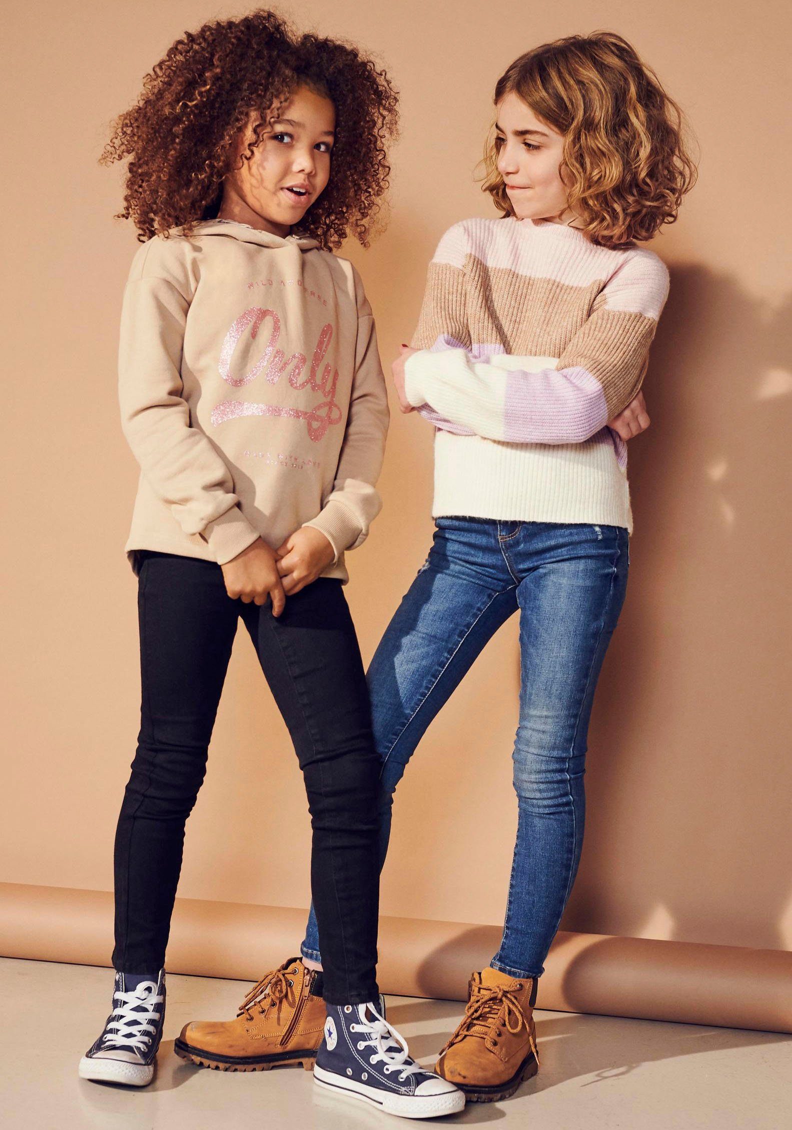 KIDS ONLY sepia KOGSANDY L/S PULLOVER Strickpullover STRIPE rose