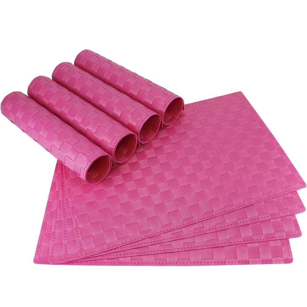 Platzset, Tischset 8 Stk. pink 45x30 cm, matches21 HOME & HOBBY, (8-St)