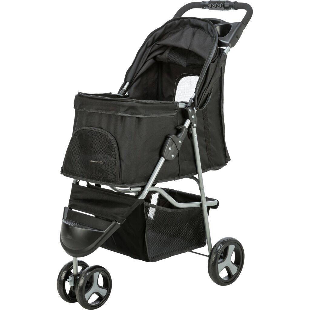 TRIXIE Hundebuggy Buggy für Hunde - schwarz - 47 × 100 × 80 cm