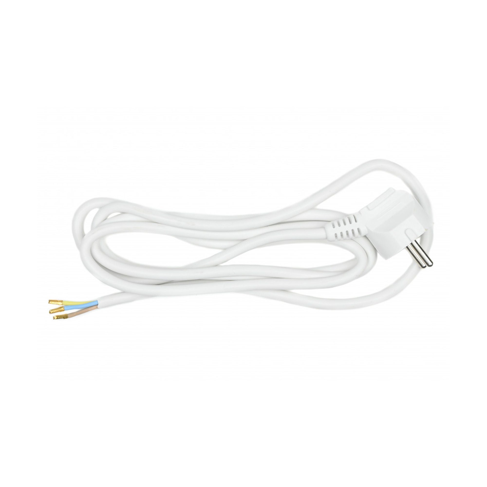 BENSON Kabel Stromkabel Verlängerungskabel 1,8 m Verlängerungskabel, offenes Kabelende, Schuko, Euro, Weiß