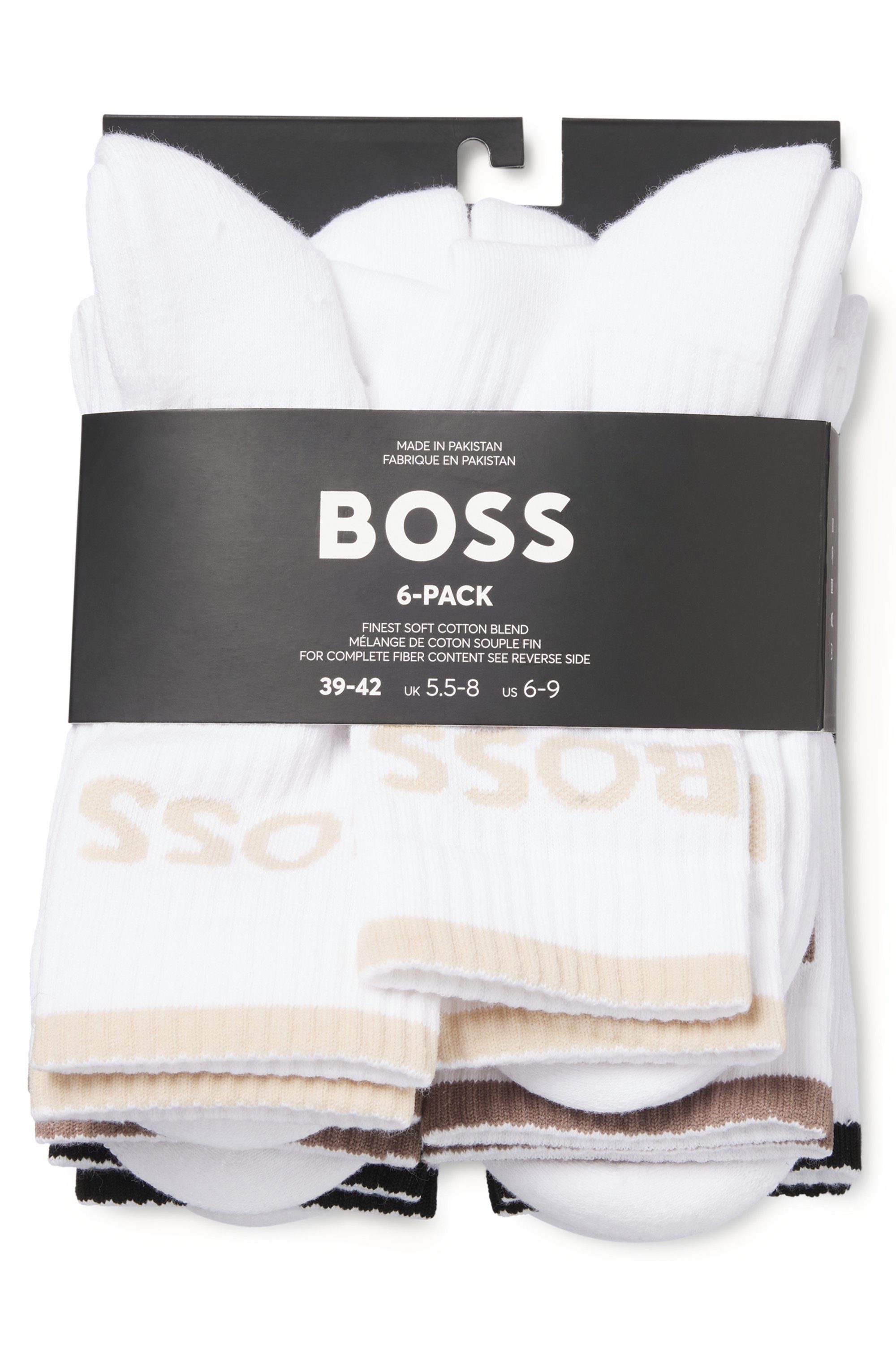 BOSS Businesssocken 6P QS Stripe CC (Packung, 6-Paar, 6er) mit BOSS Schrift günstig online kaufen