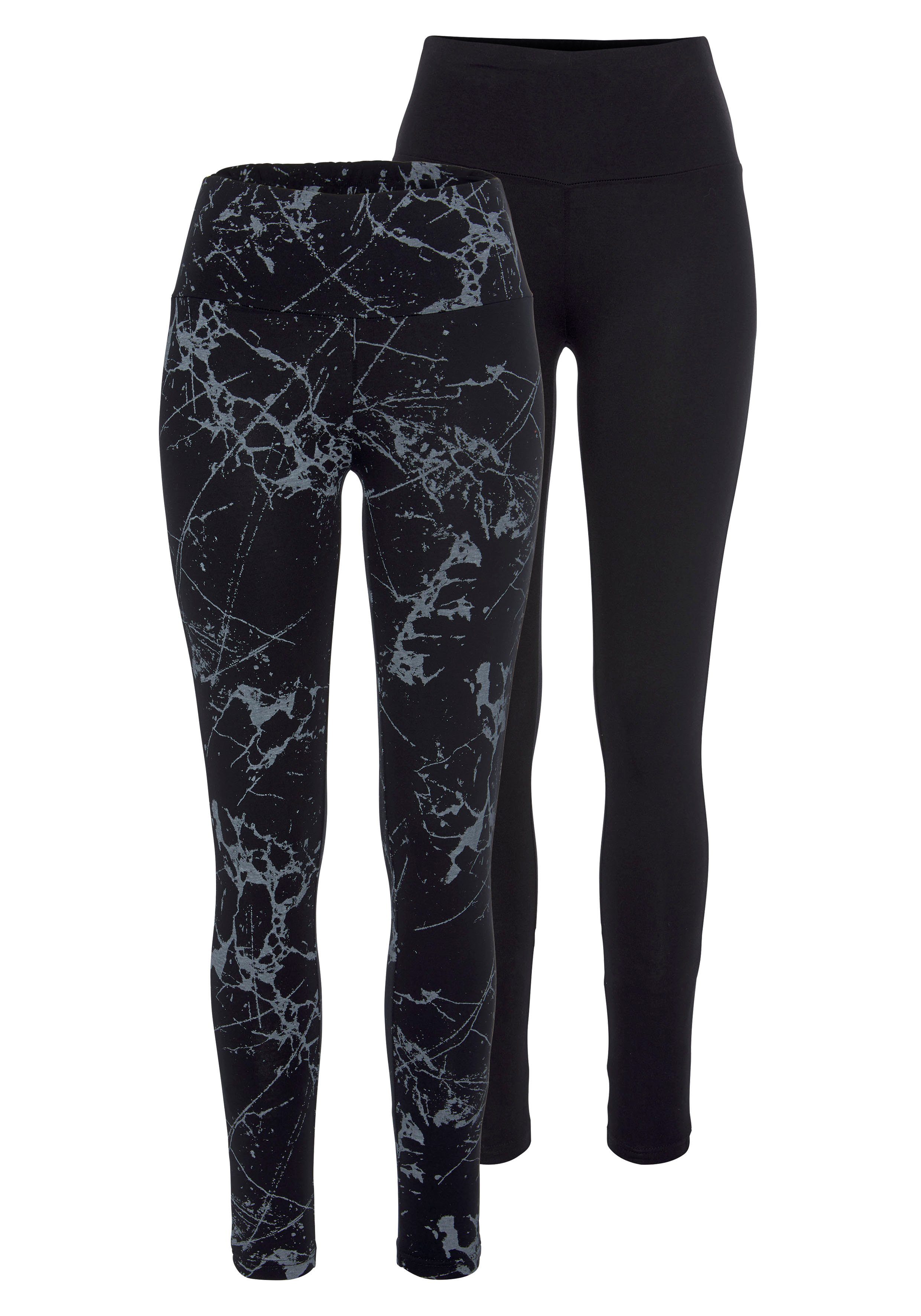 bedruckt Loungewear und (2er-Pack) Leggings uni, in H.I.S