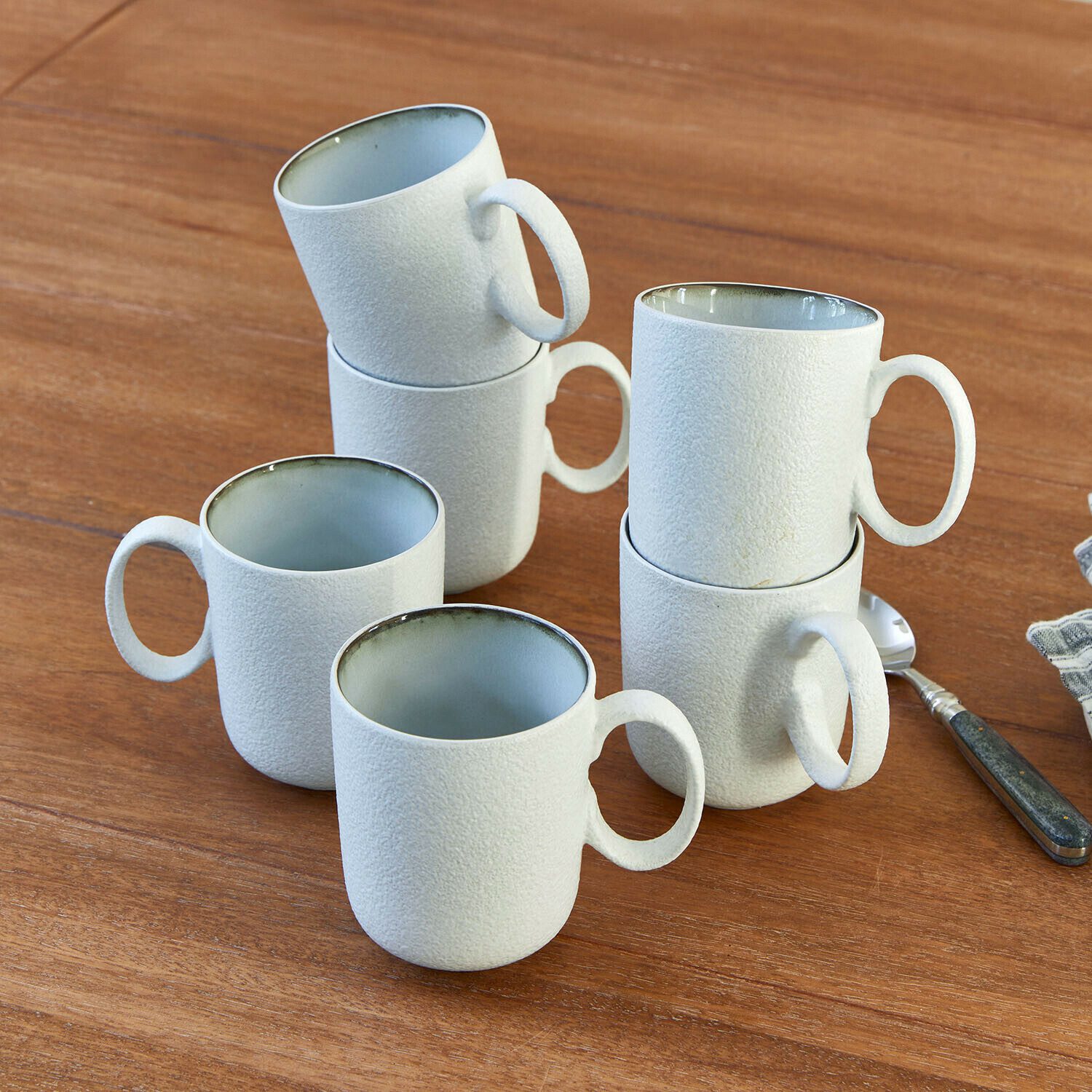 Mirabeau Geschirr-Set Tasse 6er Set Eiruna creme, Steinzeug