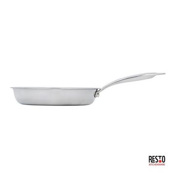 RESTO Kitchenware Bratpfanne ALTAIR, Stahl Tri-Ply (1-tlg), mit dreilagiger Basis (18/10 Edelstahl + Aluminium + 18/10 Edelstahl, Energieeinsparung 25 %, für alle Herdplatten auch Induktion