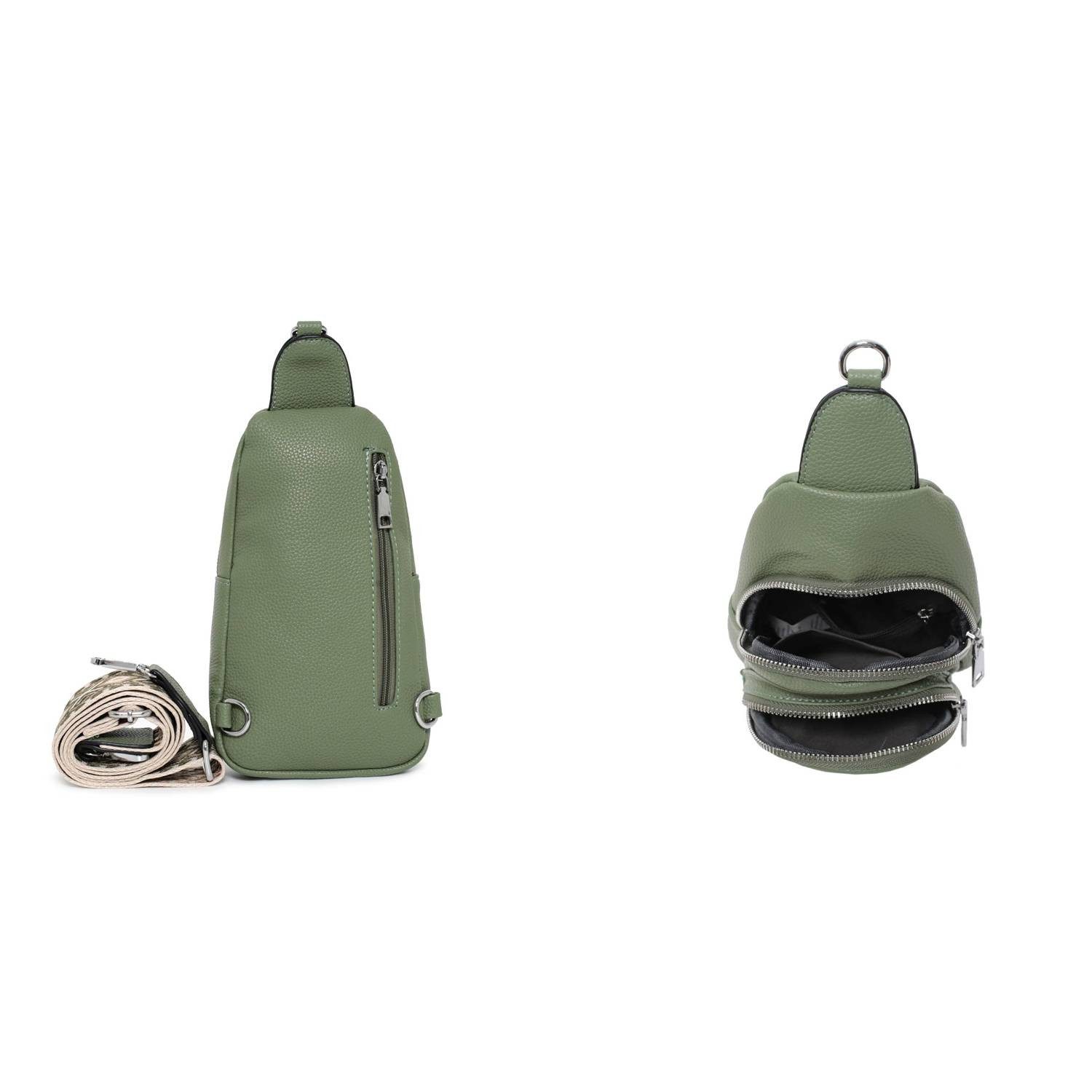 ITALYSHOP24 Schultertasche Damen Sling-Tasche Crossbody Brusttasche Bodybag günstig online kaufen