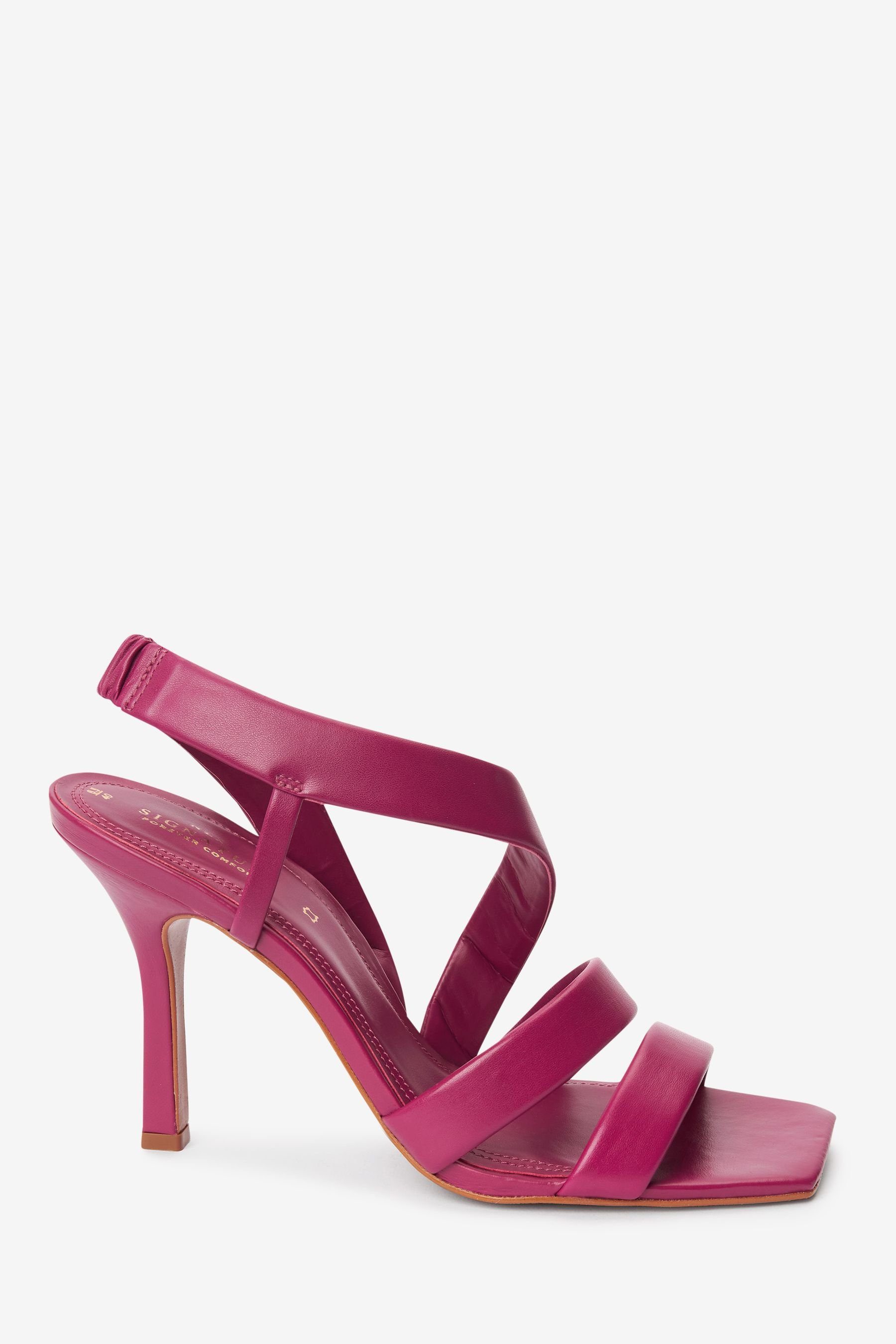 Next Signature Sandale mit asymmetrischem Riemen Sandalette (1-tlg) Pink