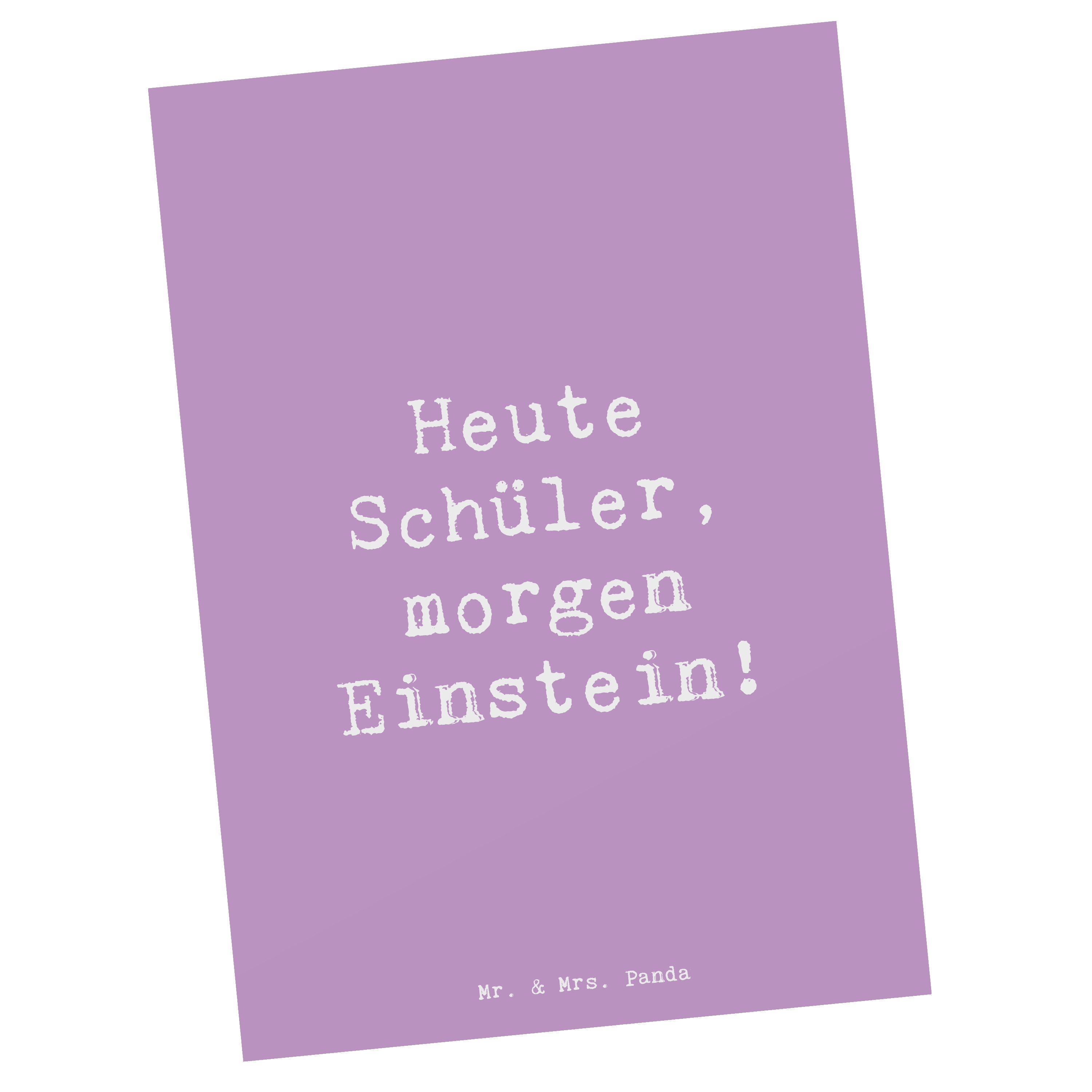 Postkarte Schulanfang Inspiration - Lavendeltraum - Geschenk, Kind, Einstein, M