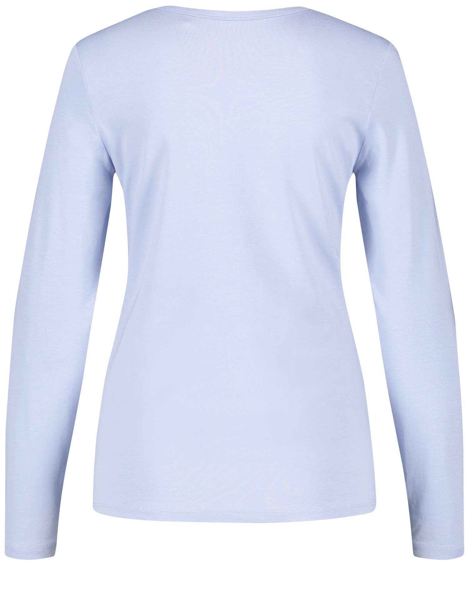 Basic Blue Langarmshirt GERRY mit WEBER Langarmshirt Powder Stretchkomfort