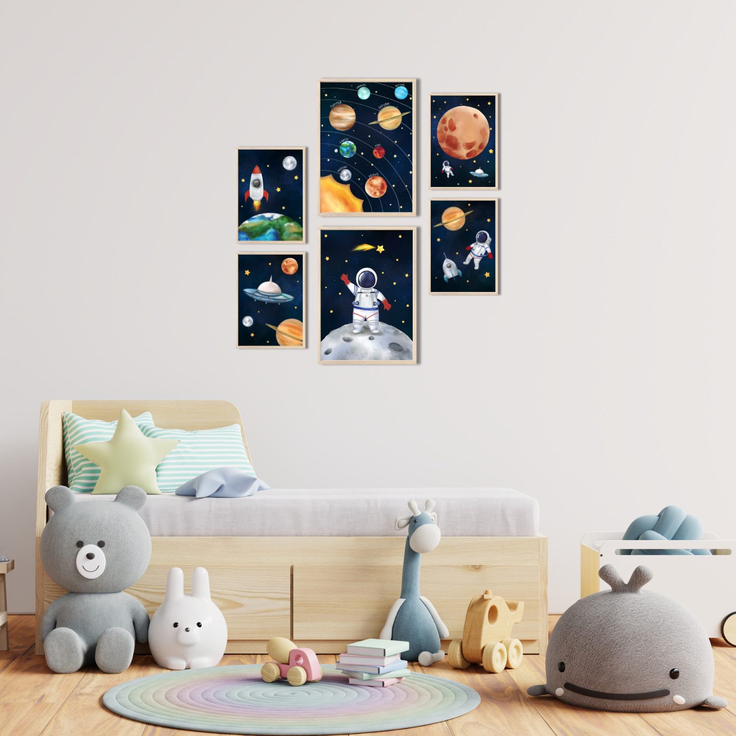 MeinBaby123® Poster Astronauten Bilder Kinderzimmer, Poster günstig online kaufen