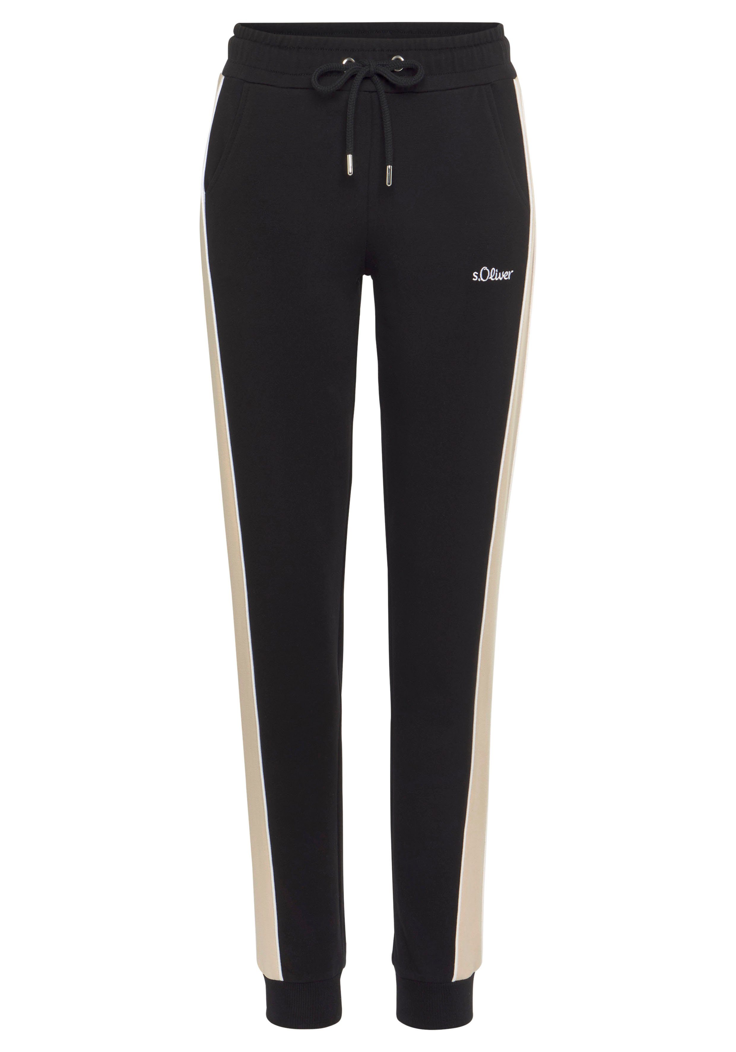 s.Oliver Sweathose mit Seitenstreifen und Pipings, Loungewear günstig online kaufen