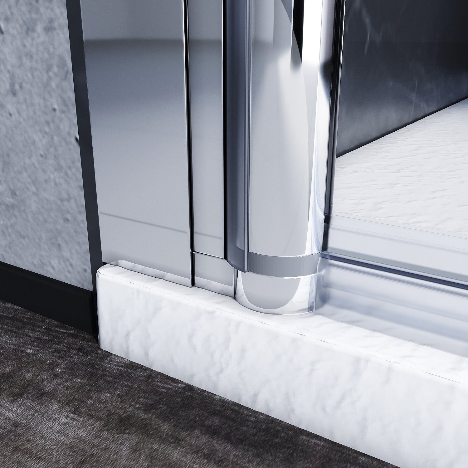 SONNI Eckdusche Pendeltür Dusche, Eckeinstieg, Duschkabine, 70-90cm x 70-90cm, BxT: 70x70 cm, mit NANO Beschichtung