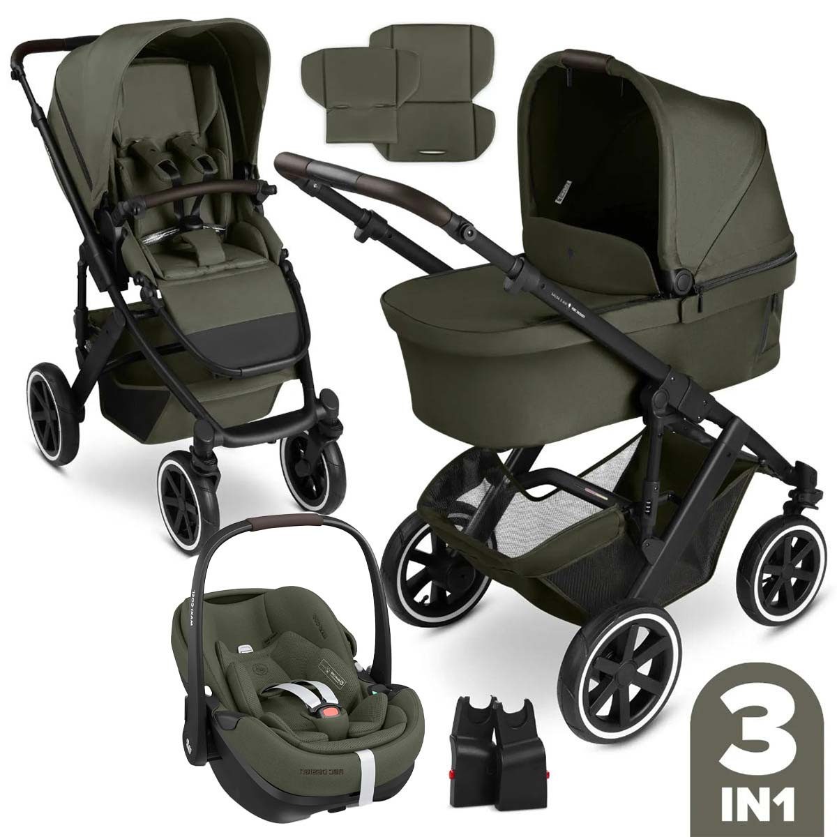 ABC Design Kombi-Kinderwagen ABC Design Salsa 5 Air All in One Set Avocado