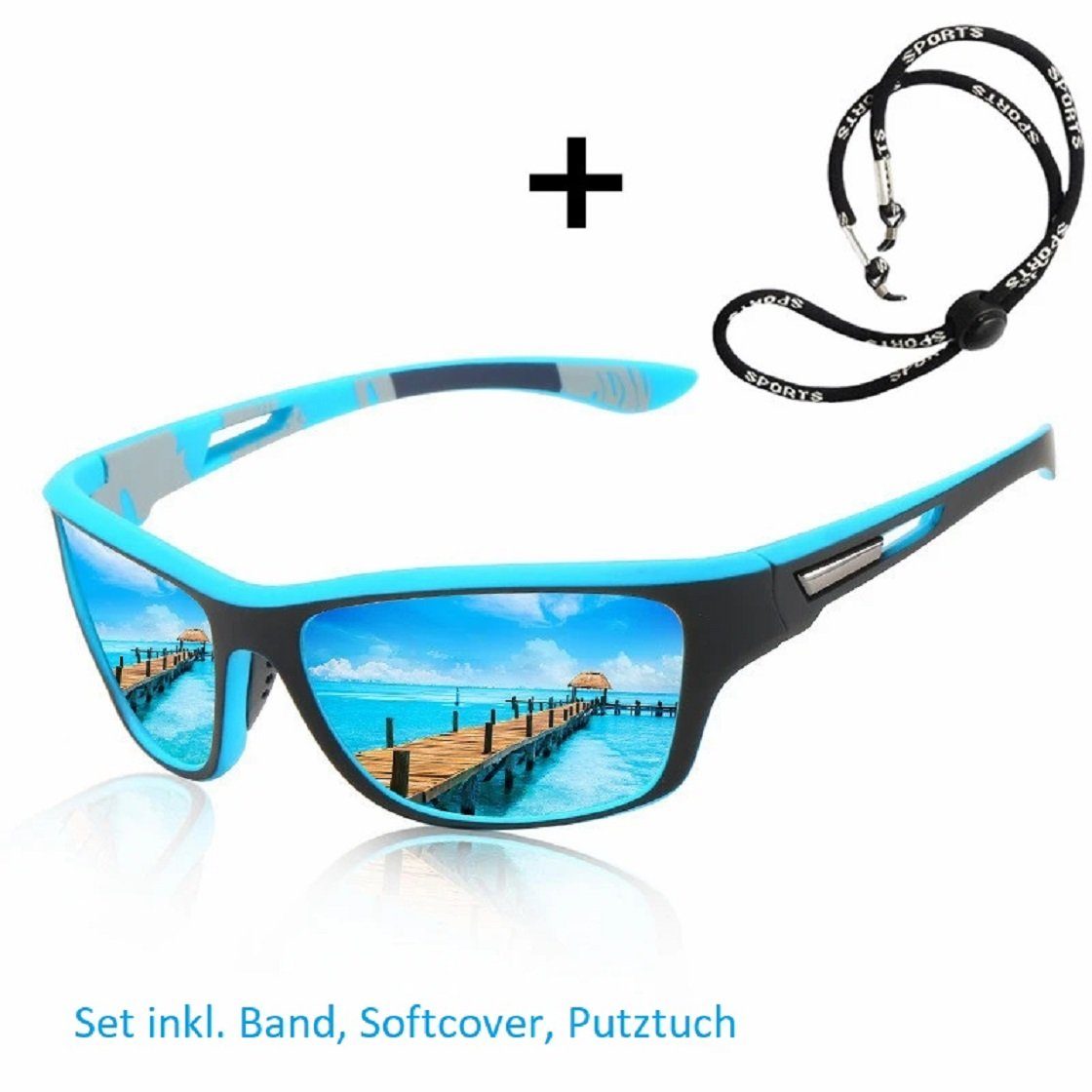 Amy too Sportbrille Brille, Band, Tornado, Softcover, Putztuch